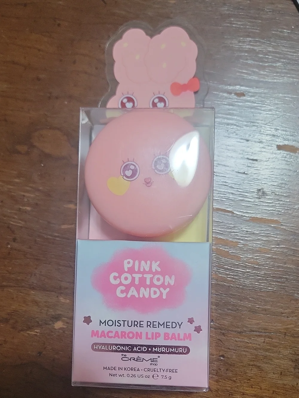 Creme shop macaron lip balm pink cotton candy
